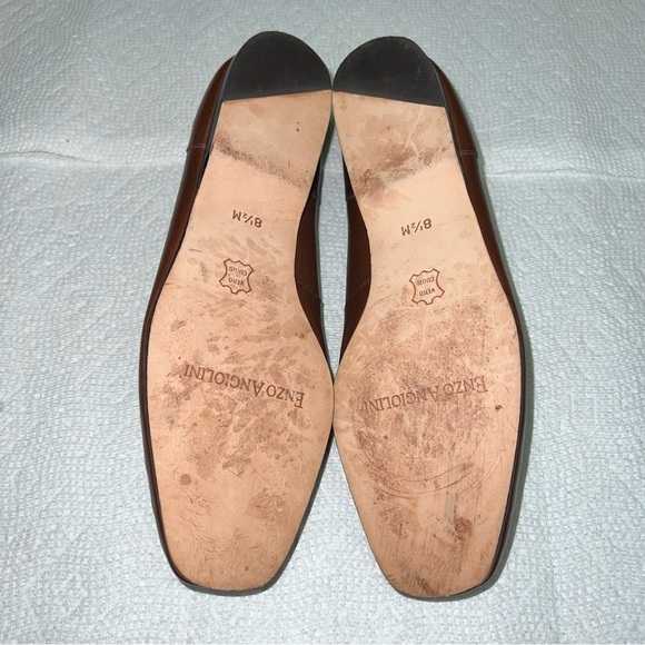 Enzo Angiolini Women’s Liberty Brown Leather Crocodile Pattern Loafers 8 1/2M - Picture 9 of 11